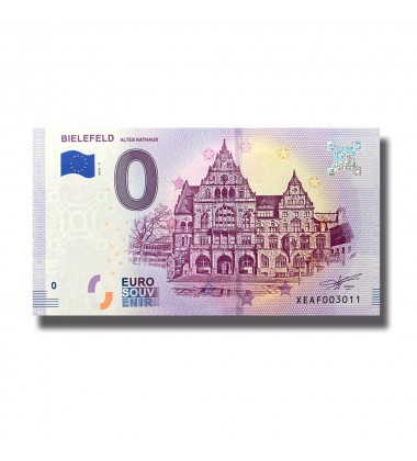 0 EURO SOUVENIR BANKNOTE BIELEFELD ALTES RATHAUS GERMANY XEAF 2018-2