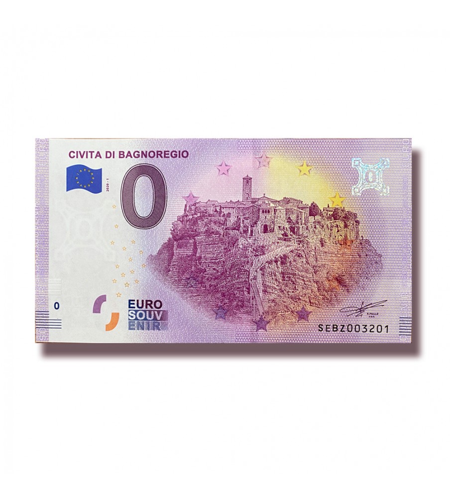 0 EURO SOUVENIR BANKNOTE CIVITA DI BAGNOREGIO ITALY SEBZ 2020-1