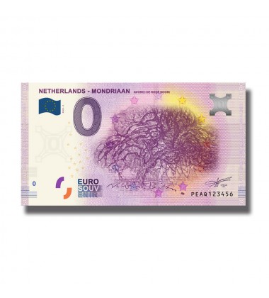 0 Euro Souvenir Banknote Mondriaan Avond De Rode Boom Netherlands PEAQ 2020-2