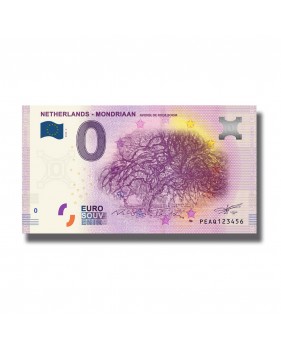 0 Euro Souvenir Banknote Mondriaan Avond De Rode Boom Netherlands PEAQ 2020-2