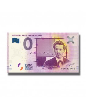 0 Euro Souvenir Banknote Mondriaan Netherlands PEAQ 2020-1