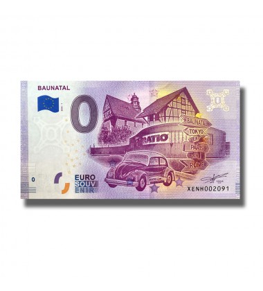 0 EURO SOUVENIR BANKNOTE Baunatal Germany XENH 2020-1