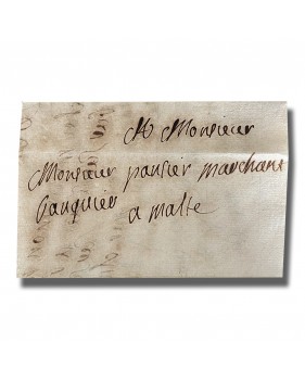1719 Malta Incoming Entire Letter from Liion Unusually Addressed 'Banquier a Malte'