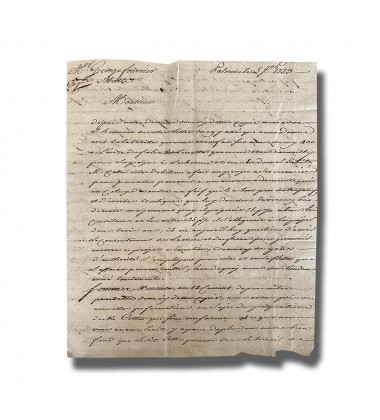 1773 Malta Entire Letter from Palermo With Unregistered Script Malte Par Siracuse
