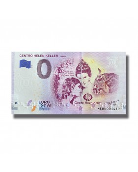 0 EURO SOUVENIR BANKNOTE CENTRO HELLEN KELLER BRAILLE PORTUGAL 2018-1 MEBB