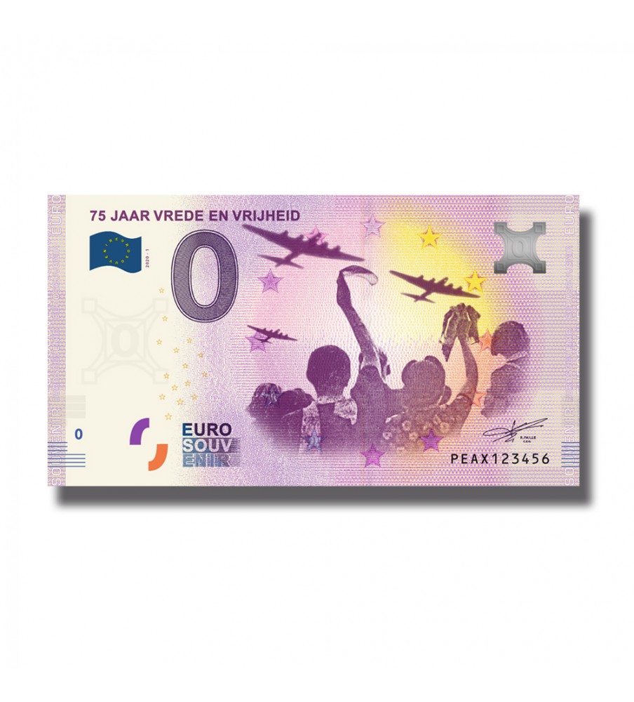 0 EURO SOUVENIR BANKNOTE 75 VREDE EN VRIJHEID PEAX 2020-1