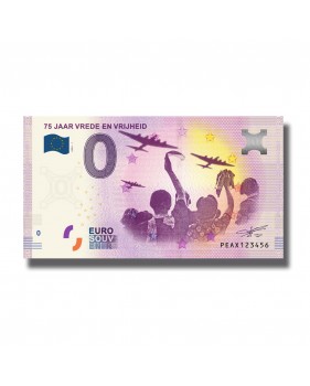 0 EURO SOUVENIR BANKNOTE 75 VREDE EN VRIJHEID PEAX 2020-1