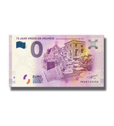 0 EURO SOUVENIR BANKNOTE 75 VREDE EN VRIJHEID PEAX 2020-2