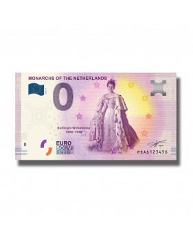 0 EURO SOUVENIR BANKNOTE MONARCHS OF THE NETHERLANDS PEAS 2020-6