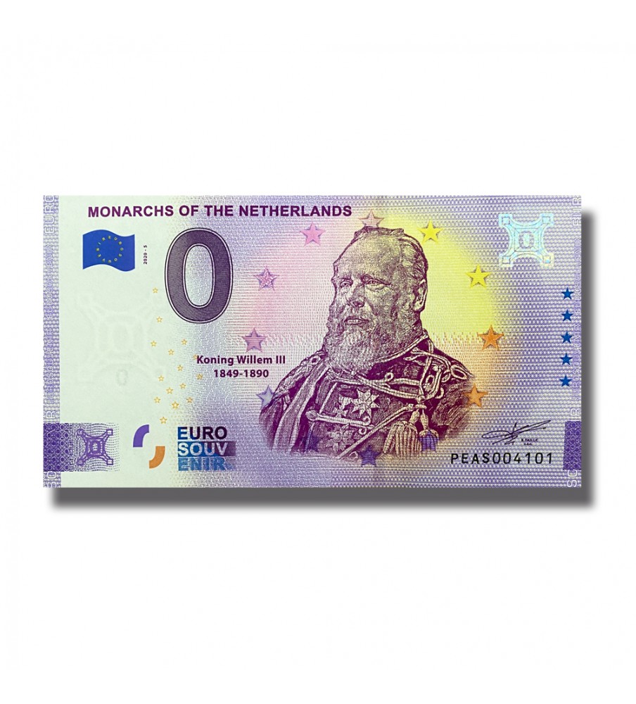 Anniversary Euro Souvenir Banknote Monarchs Of The Netherlands Peas
