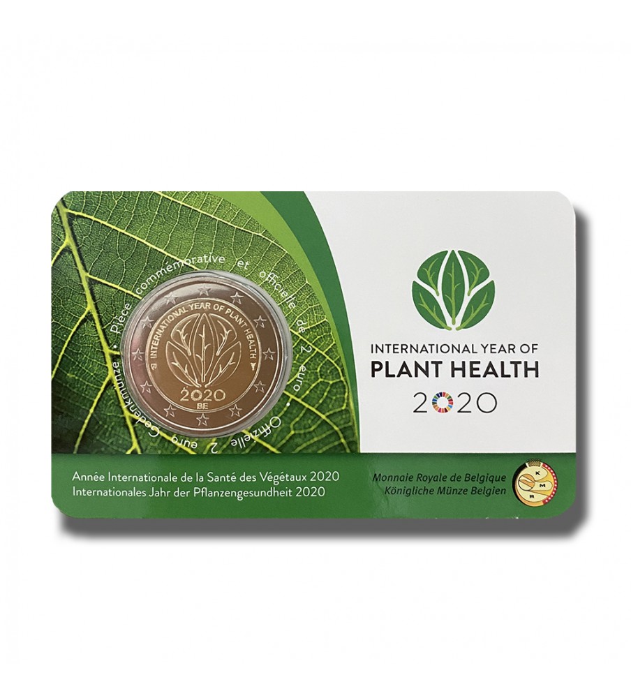 2020 Belgium Planet Health 2 Euro Commemorative Coin - Coin Card