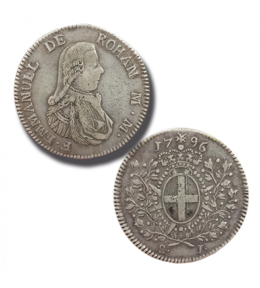 1796 DE ROHAN SCUDO - KNIGHTS OF MALTA SILVER COIN