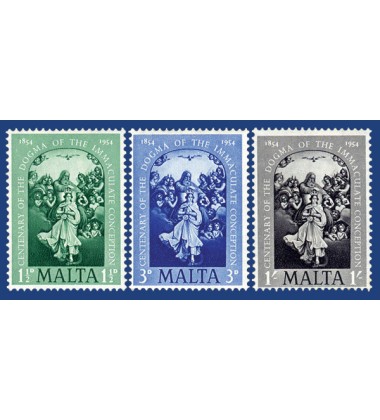 MALTA STAMPS CENTENERAY DOGMA OF THE IMMACULATE CONCEPTION