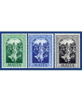 MALTA STAMPS CENTENERAY DOGMA OF THE IMMACULATE CONCEPTION