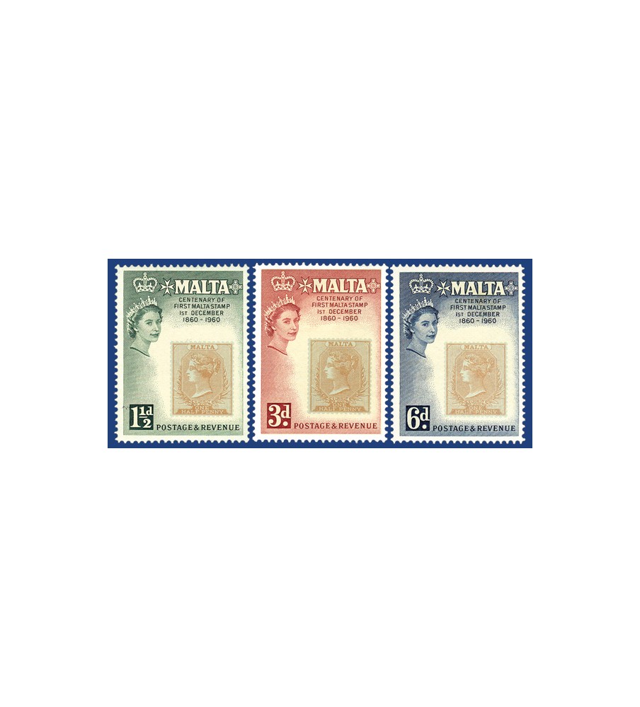 MALTA STAMPS CENTENARY OF THE 1ST MALTA STAMP