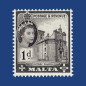 1963 Oct 15 MALTA STAMPS DEFINITIVE 1956 RE-ISSUE 1D BLACK