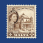 1954 Jul MALTA STAMPS DEFINITIVE 1956 RE-ISSUE 2D DEEP BROWN