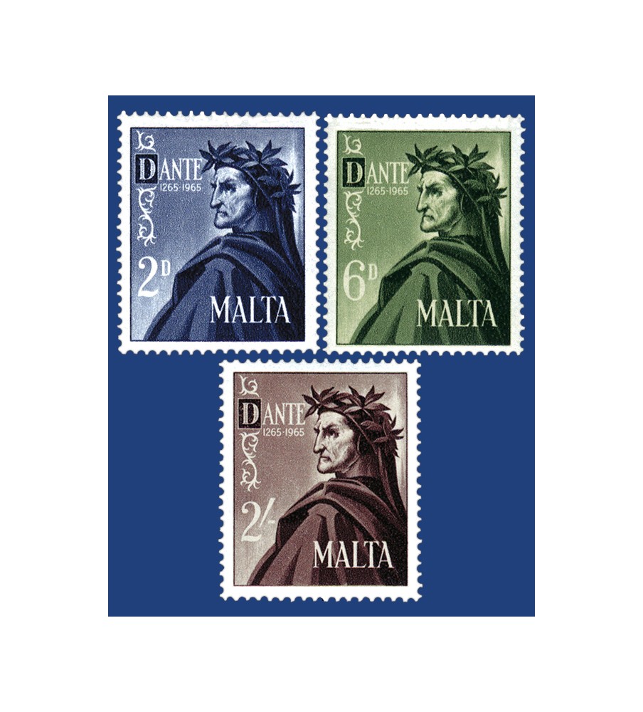 MALTA STAMPS 7TH CENTENARY OF THE BIRTH OF DANTE ALIGHIERI