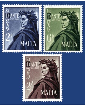 MALTA STAMPS 7TH CENTENARY OF THE BIRTH OF DANTE ALIGHIERI