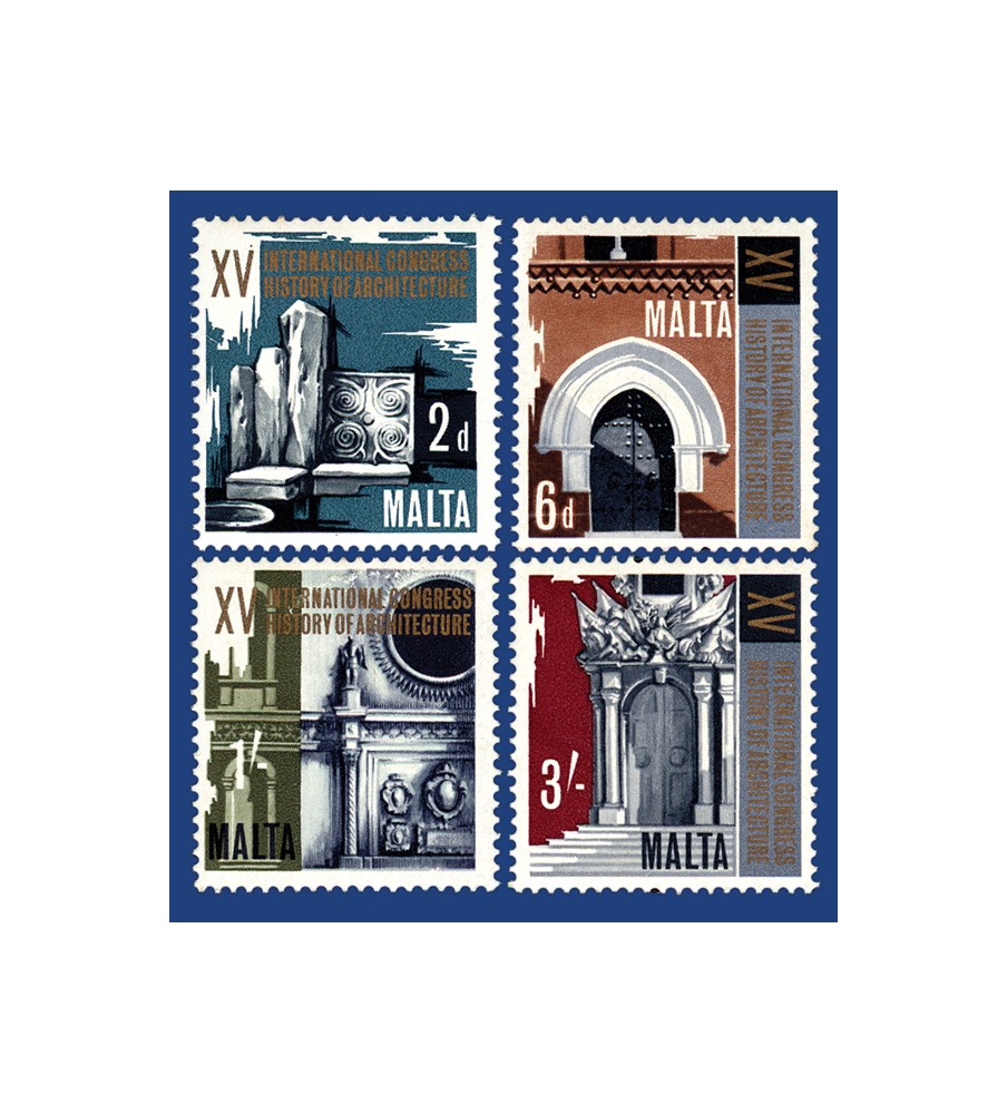 1967 Sep 12 MALTA STAMPS 15TH INT. CONGRESS OF HISTORY AND ARCHITECTURE