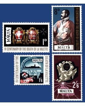 MALTA STAMPS 4TH CENTENARY OF THE DEATH OF LA VALLETTE