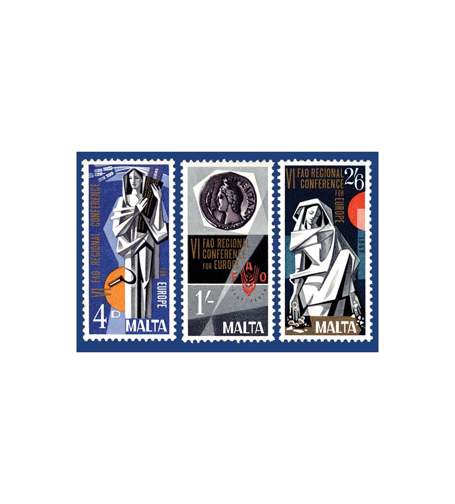 1968 Oct 21 MALTA STAMPS 6TH FAO REGIONAL CONGRESS FOR EUROPE
