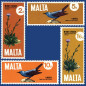 1971 Sep 18 MALTA STAMPS NATIONAL BIRD & PLANT
