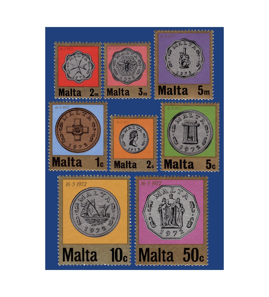 1972 May 16 MALTA STAMPS 1ST DECIMAL COINAGE
