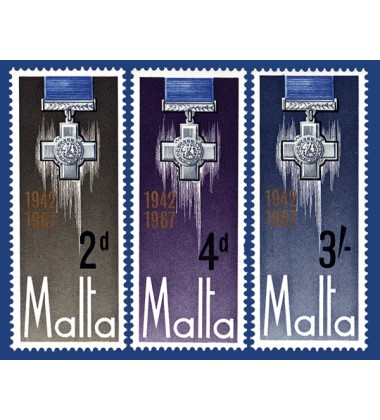 MALTA STAMPS 25TH ANNIVERSARY OF THE GEORGE CROSS AWARD