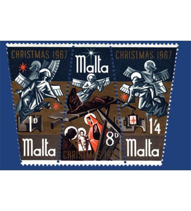 MALTA STAMPS CHRISTMAS 1967 (TRIPTYCH)