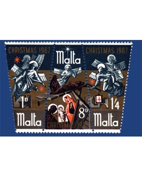 MALTA STAMPS CHRISTMAS 1967 (TRIPTYCH)