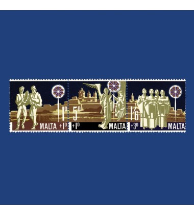 MALTA STAMPS CHRISTMAS 1969 (TRIPTYCH)