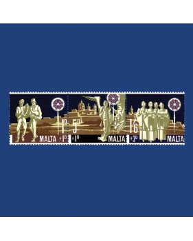 MALTA STAMPS CHRISTMAS 1969 (TRIPTYCH)