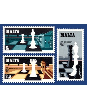 MALTA STAMPS CHESS OLYMPIAD & INT CHESS FED CONGRESS