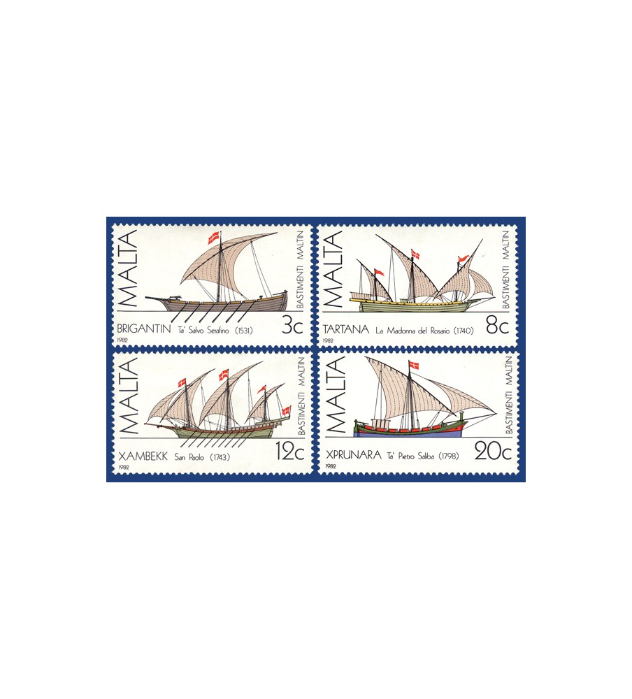 1982 Nov 13 MALTA STAMPS MALTESE SHIPS 1ST SERIES