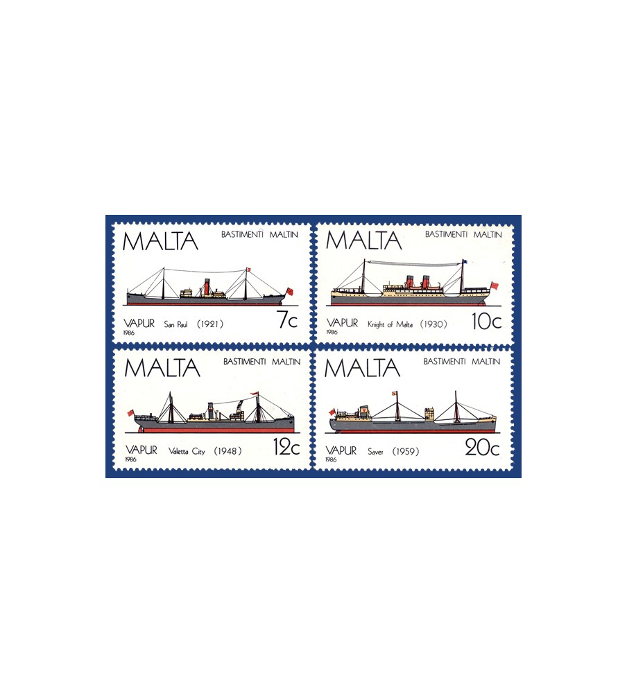 1986 Nov 19 MALTA STAMPS MALTESE SHIPS 4TH SERIES