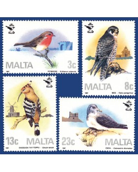 MALTA STAMPS 25TH ANNIVERSARY ORNITHOLOGICAL SOCIETY