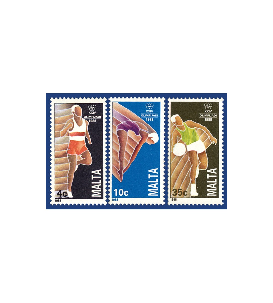 1988 Sep 17 MALTA STAMPS OLYMPIC GAMES - SEOUL 1988