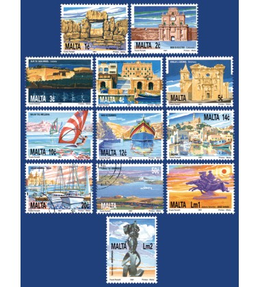 MALTA STAMPS DEFINITIVE-NATURAL & ARTISTIC HERITAGE OF THE MALTESE ISL