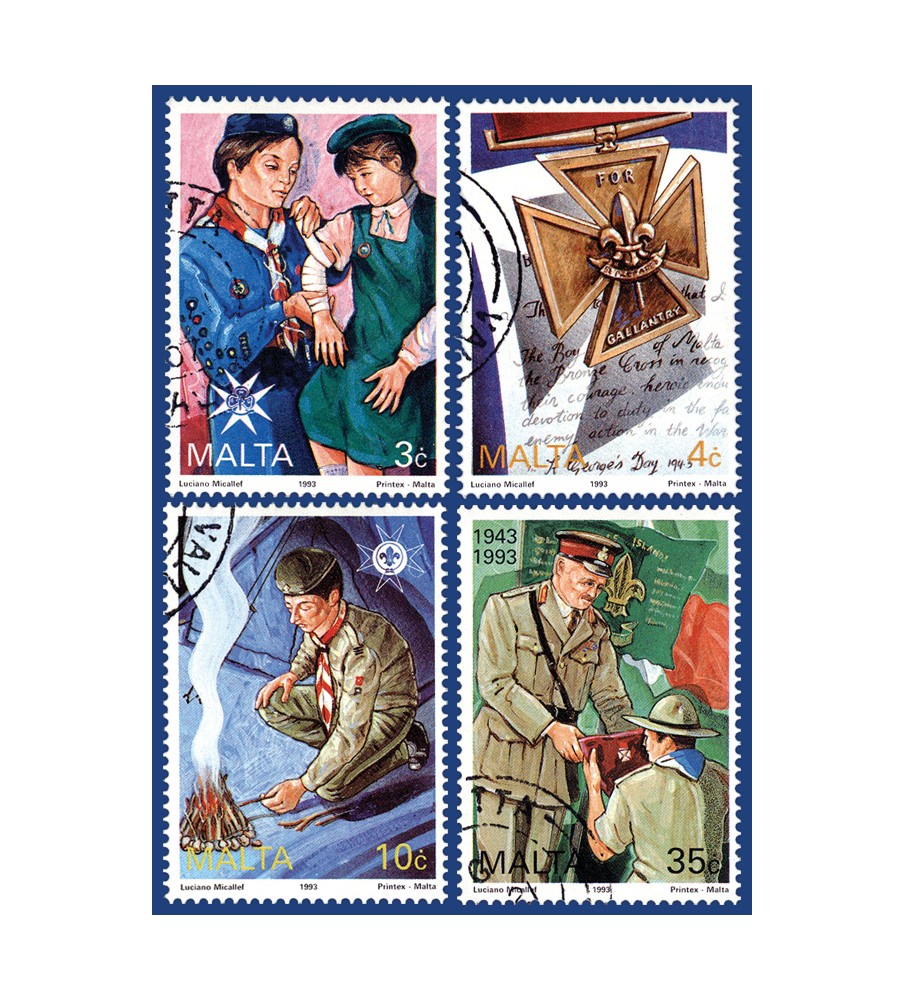 1993 Jul 21 MALTA STAMPS SCOUTS AND GUIDES