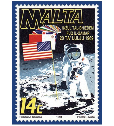 MALTA STAMPS 1ST MAN ON THE MOON