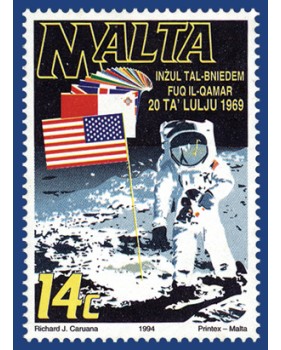 MALTA STAMPS 1ST MAN ON THE MOON