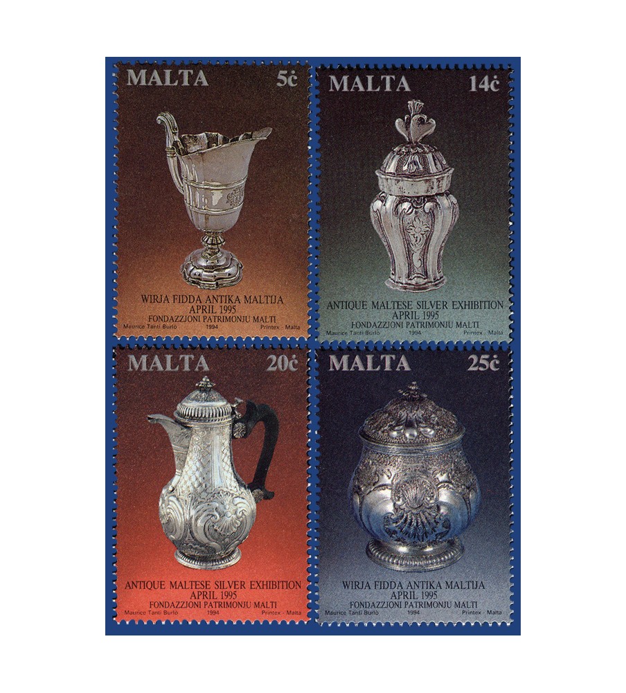 1994 Dec 12 MALTA STAMPS ANTIQUE MALTESE SILVER