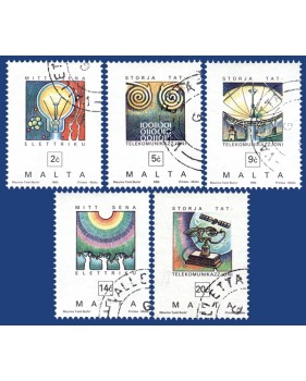 MALTA STAMPS HISTORY OF TELECOMMUNICATIONS & ELECTRICITY