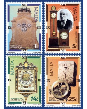 MALTA STAMPS TREASURES OF MATLA - MALTESE CLOCKS