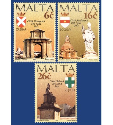 MALTA STAMPS MALTESE CITIES