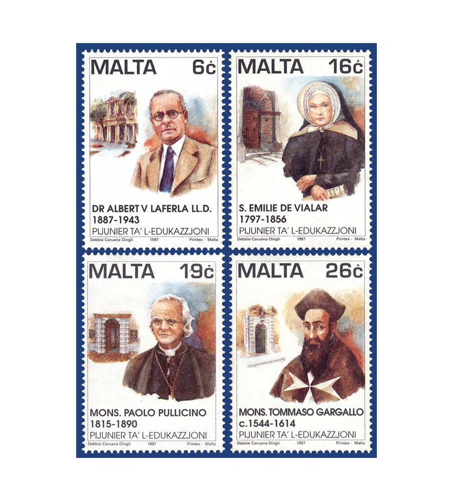 1997 Sep 24 MALTA STAMPS PIONEERS IN EDUCATION