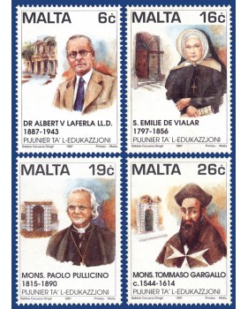 MALTA STAMPS PIONEERS IN EDUCATION