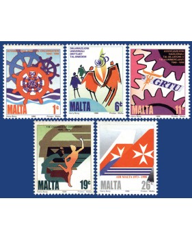 MALTA STAMPS ANNIVERSARIES