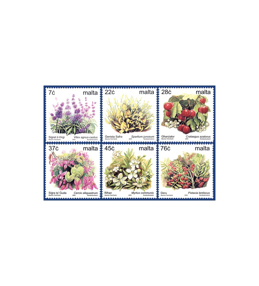 2003 Jan 30 MALTA STAMPS DEFINITIVE FLOWERS IV